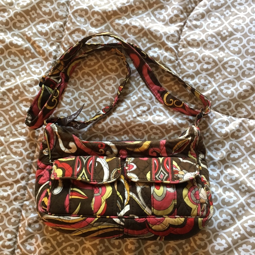 Vera Bradley purse (red, yellow, brown)